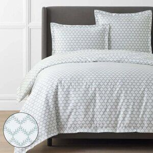 Willowridge Premium Smooth Sateen Duvet Cover - Green, Full/Queen